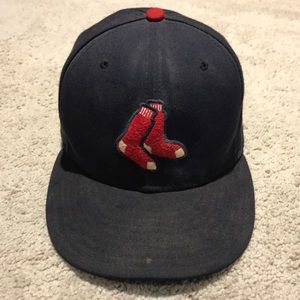 Boston Red Sox Logo New Era Fitted Hat 7 3/8